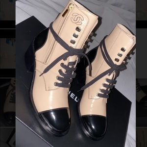 Chanel combat boots